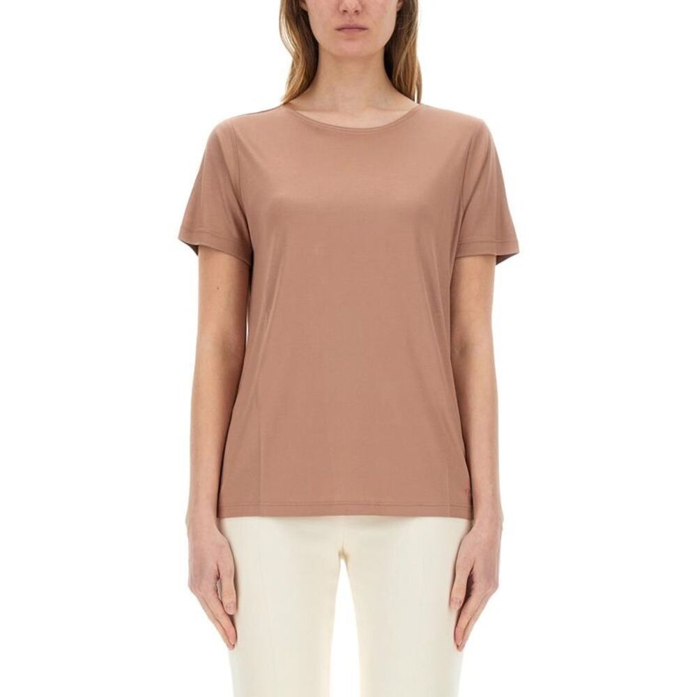 FAY Women's Crew Neck Short Sleeve T-Shirt Women NUDE T-Shirts & Tops